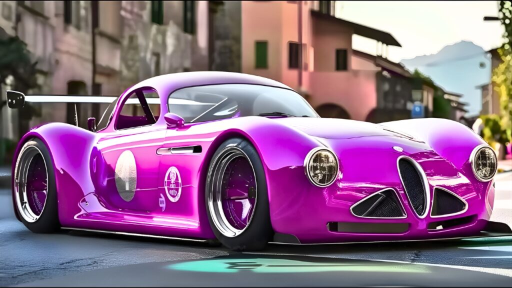 Hypercar Retro-Futurista Concept: Auto Digital Innovador con Diseño Audaz, Aerodinámica Avanzada y Tecnología de Última Generación